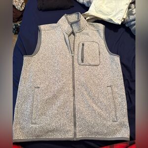 Chaps Heather Gray Knit Vest NWOT